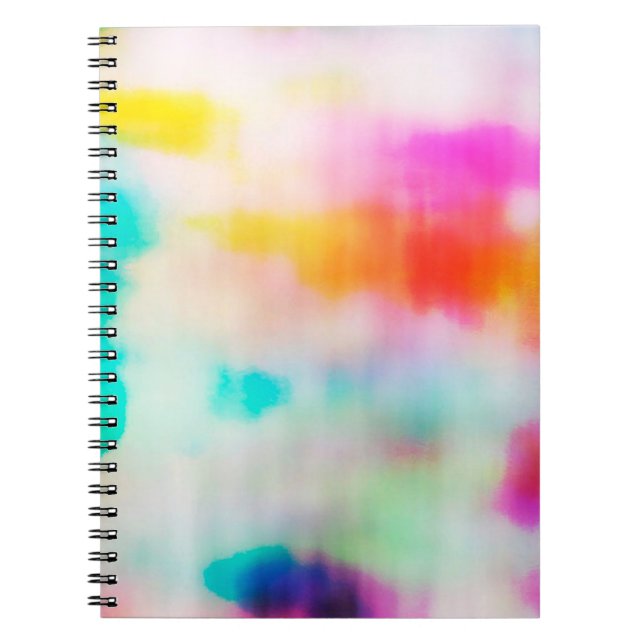 Vintage colourful abstract illustration background notebook (Front)