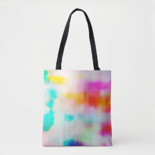 Vintage colourful abstract illustration background tote bag