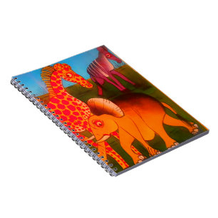 Vintage Colourful African wild animal colours desi Notebook