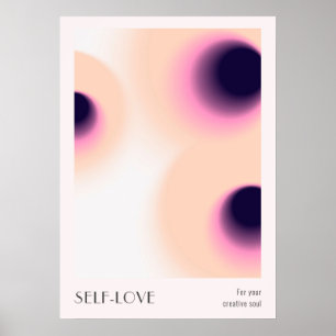 Vintage Colourful Aura Effect Gradient Poster