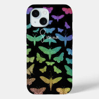 Vintage colourful butterflies moths insects