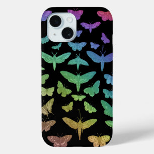 Vintage colourful butterflies moths insects  iPhone 15 case