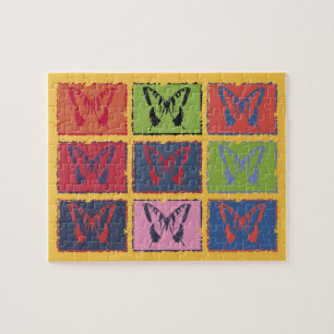 Vintage Colourful Butterfly Fine Art Jigsaw Puzzle