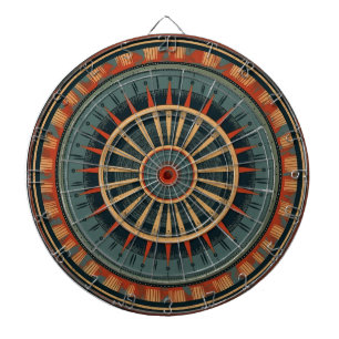 Vintage Colourful Dartboard