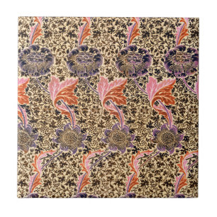 Vintage Colourful Decorative Floral Pattern Tile