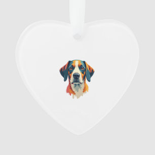 Vintage Colourful Dog Portrait Pop Art Style Pet I Ornament