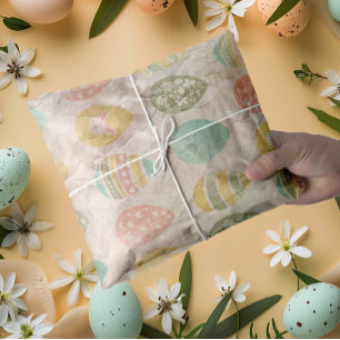 Vintage Colourful Easter eggs Tissue Paper