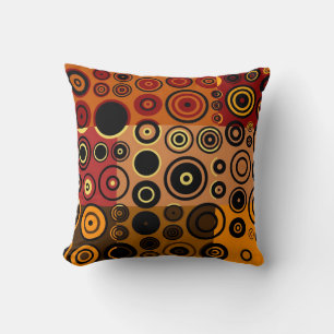 Vintage Colourful Fifties Abstract Art Throw Pillow