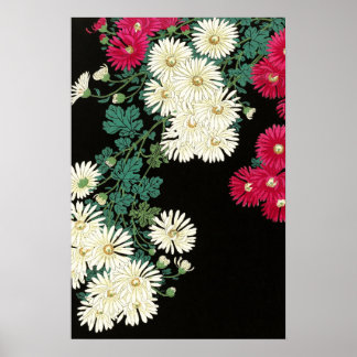 Vintage Colourful Floral Fine Art Painting Poster