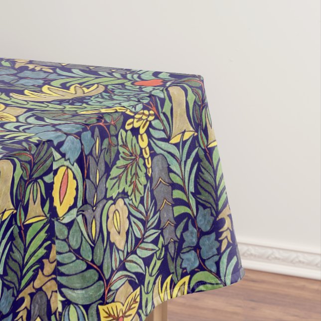 Vintage Colourful Floral Pattern Tablecloth (In Situ)