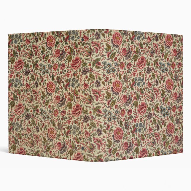 Vintage Colourful Floral Print Binder (Background)