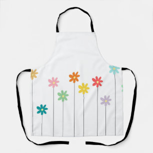 Vintage Colourful Flower Apron