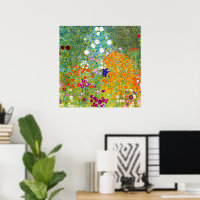 Vintage Colourful Flower Garden by Gustav Klimt 