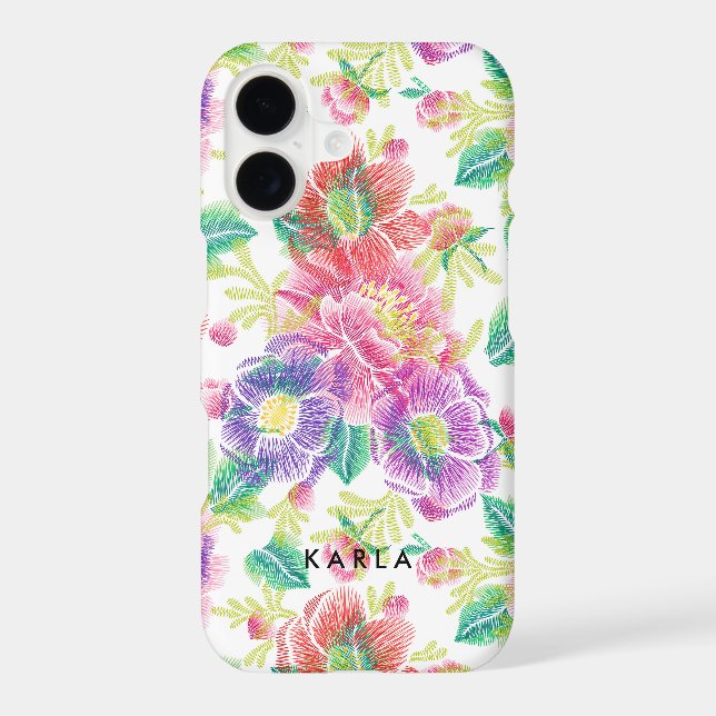 Vintage Colourful Flowers Pattern (Back)