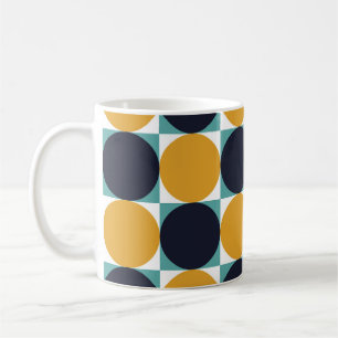 Vintage colourful geometry: circle pattern. coffee mug
