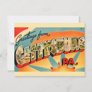 Vintage Colourful Gettysburg PA Postcard