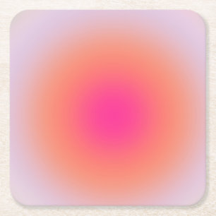 Vintage Colourful Gradient Square Paper Coaster