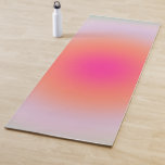 Vintage Colourful Gradient Yoga Mat<br><div class="desc">Gradient Design - Aura Effect - Green,  Lilac,  Orange And Pink Ombre.</div>