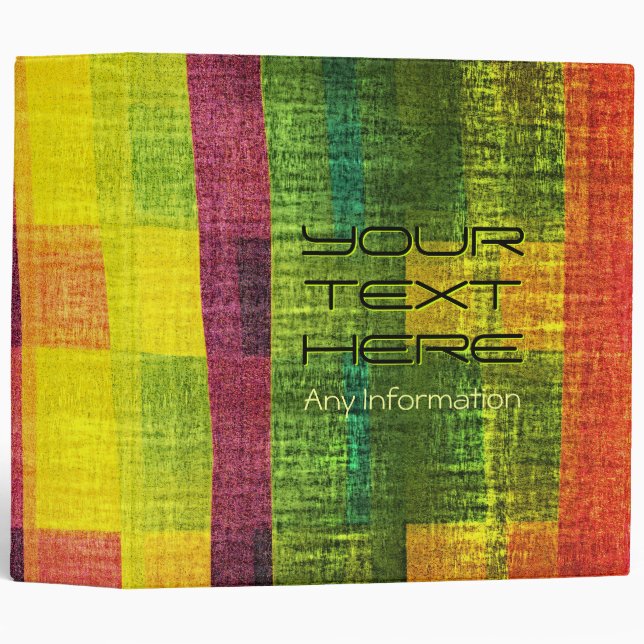 Vintage Colourful Graphic Design 2 Binder (Front/Spine)