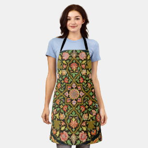 Vintage Colourful Indian Floral Embroidery Print Apron