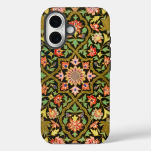 Vintage Colourful Indian Floral Embroidery Print iPhone 16 Case