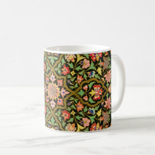 Vintage Colourful Indian Floral Embroidery Print Coffee Mug