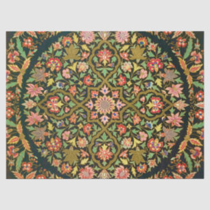 Vintage Colourful Indian Floral Embroidery Print Tissue Paper