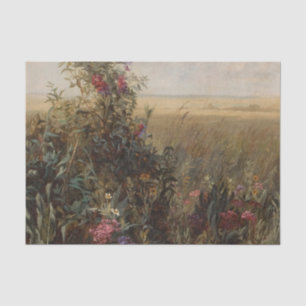 Vintage Colourful Meadow with Wildflowers Design Tissue Paper