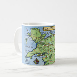 Vintage Colourful North Wales Mug
