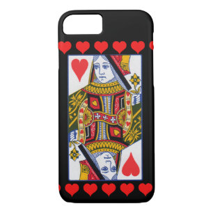 Vintage Colourful Ornate Queen With Hearts iPhone 8/7 Case