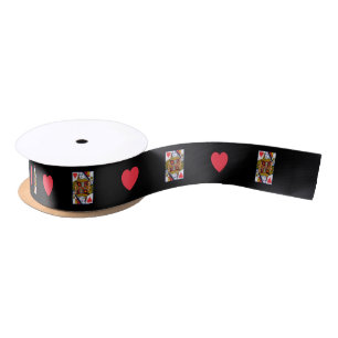 Vintage Colourful Ornate Queen With Hearts Satin Ribbon