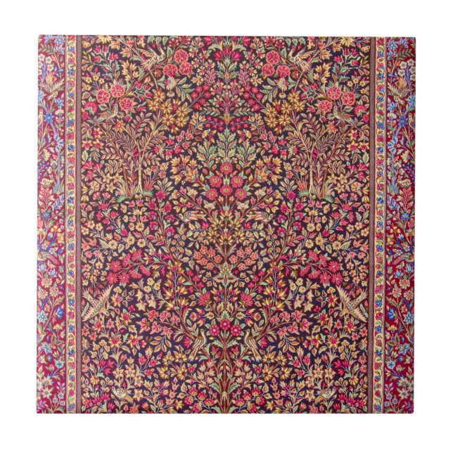 Vintage Colourful Persian Rug Pattern Tile (Front)