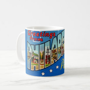 Vintage Colourful Philadelphia Coffee Mug