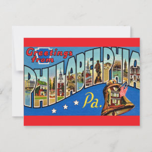 Vintage Colourful Philadelphia Postcard