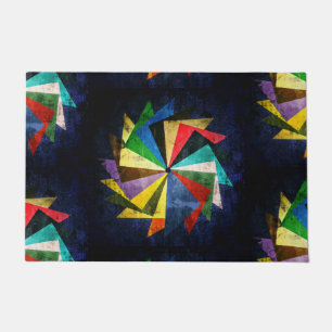 Vintage Colourful Pinwheel Doormat