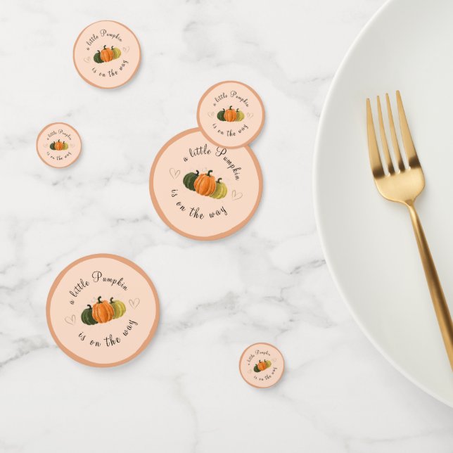 Vintage Colourful Pumpkin Baby Shower Autumn Fall  Confetti (Group)