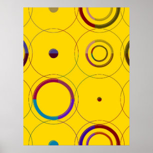 Vintage Colourful Retro Pop Art Poster
