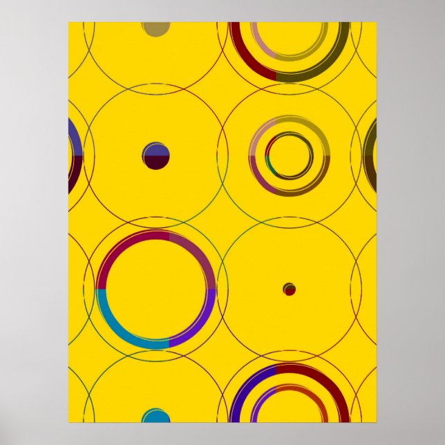 Vintage Colourful Retro Pop Art Poster (Front)