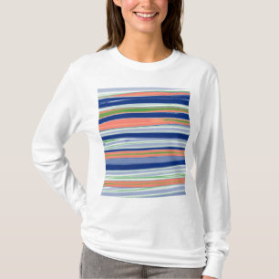 Vintage Colourful Striped Abstract Art T-Shirt