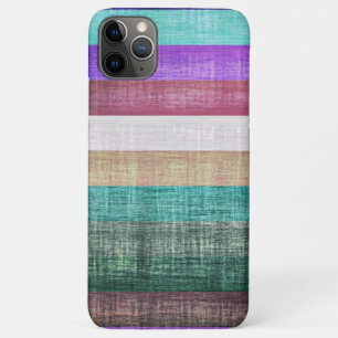 Vintage Colourful Stripes Pattern iPhone 11 Pro Max Case