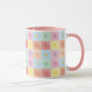 Vintage Colourful trendy Flowers pattern Birthday Mug