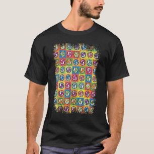 Vintage Colourful Volleyball Cute Colorsplash Ball T-Shirt