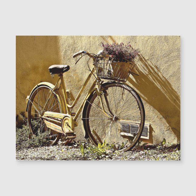 Vintage Colourful Yellow Bicycle    (Front)