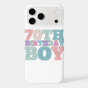Vintage colours Distressed 70th birthday boy