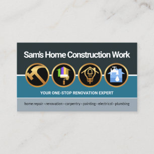 Vintage Colours Handyman Tools Contractor Builder Business Card