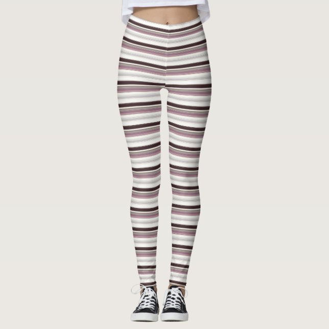 Vintage colours stripes leggings (Front)