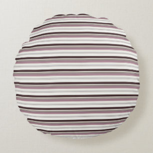 Vintage colours stripes round pillow