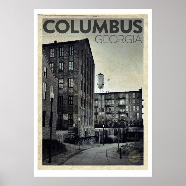Vintage Columbus Travel Poster (Front)