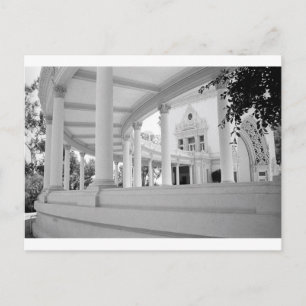 Vintage Columns Architecture Black and White Photo Postcard