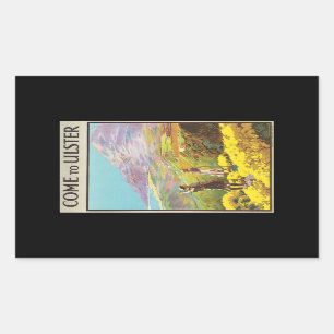 Vintage Come to Ulster British Isles Travel Poster Sticker